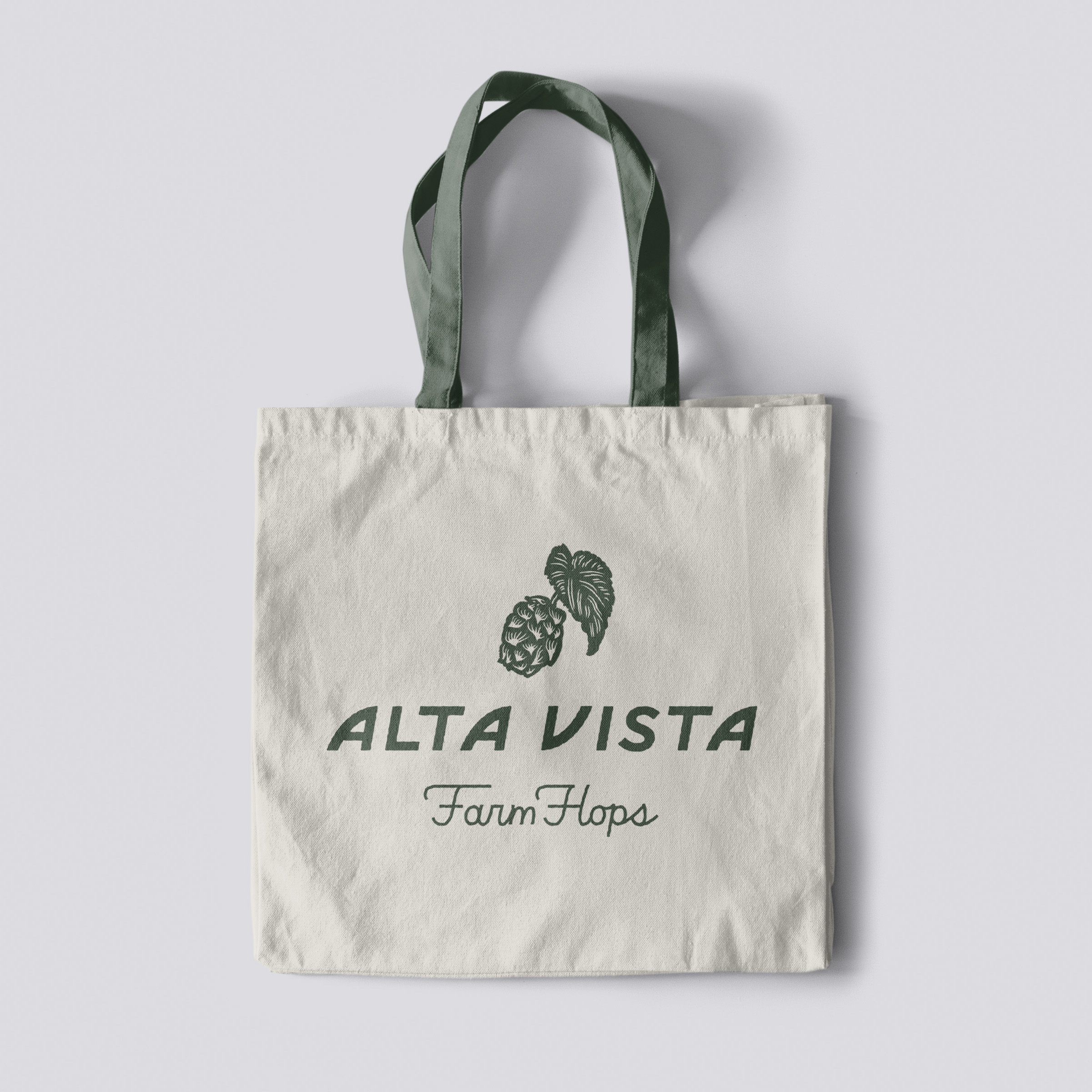 Alta Vista Farm Hops tote bag